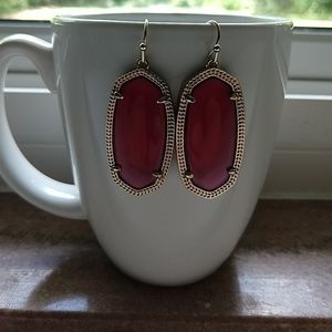 Kendra Scott Elle earrings in Berry glass